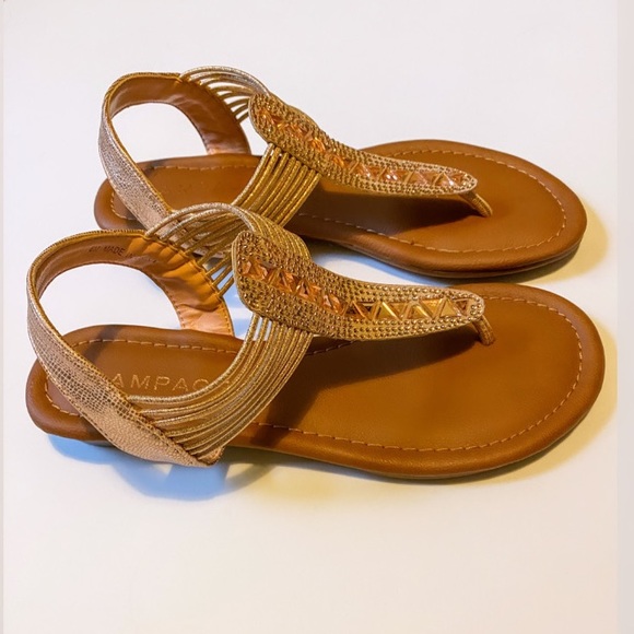 rampage gold sandals